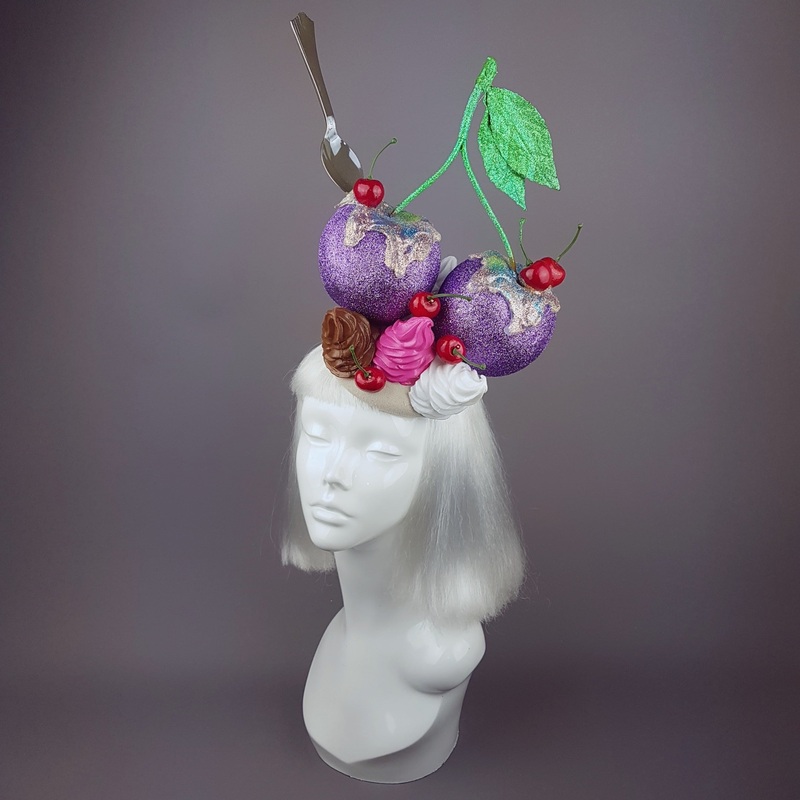 Yum Yum Giant Glittered Cherries Hat