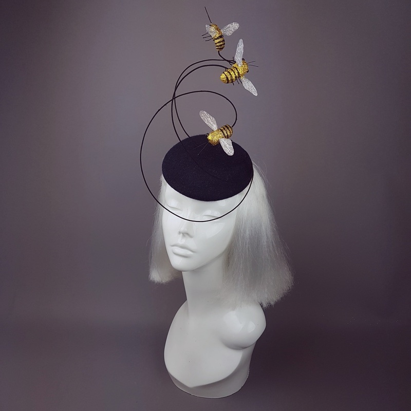 Anthophila Buzzing Bees Fascinator Hat