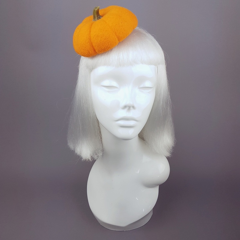 Autumnal Orange Halloween Pumpkin Hat
