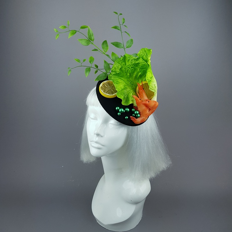 Crevette Prawn & Lemon Salad Fascinator Hat