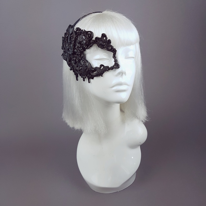 Dsir Black Filigree Baroque Gothic Mask