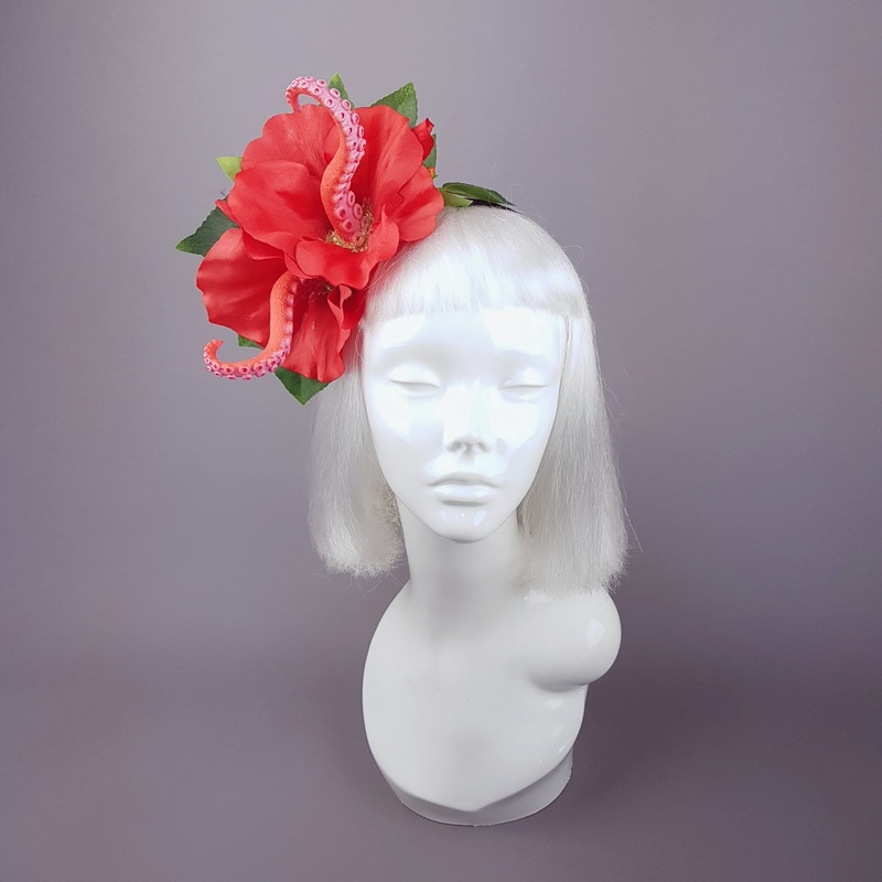 Entwine Red Hibiscus Tentacle Headband