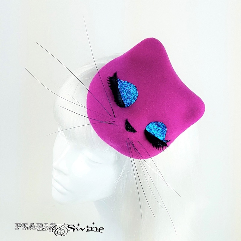 Flicit Pink Retro Kitty Cat Hat