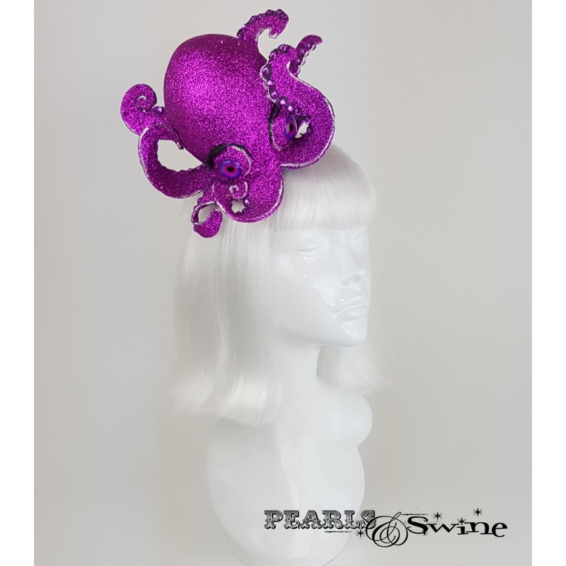 Pink Glitter Octopus Fascinator Tentculo