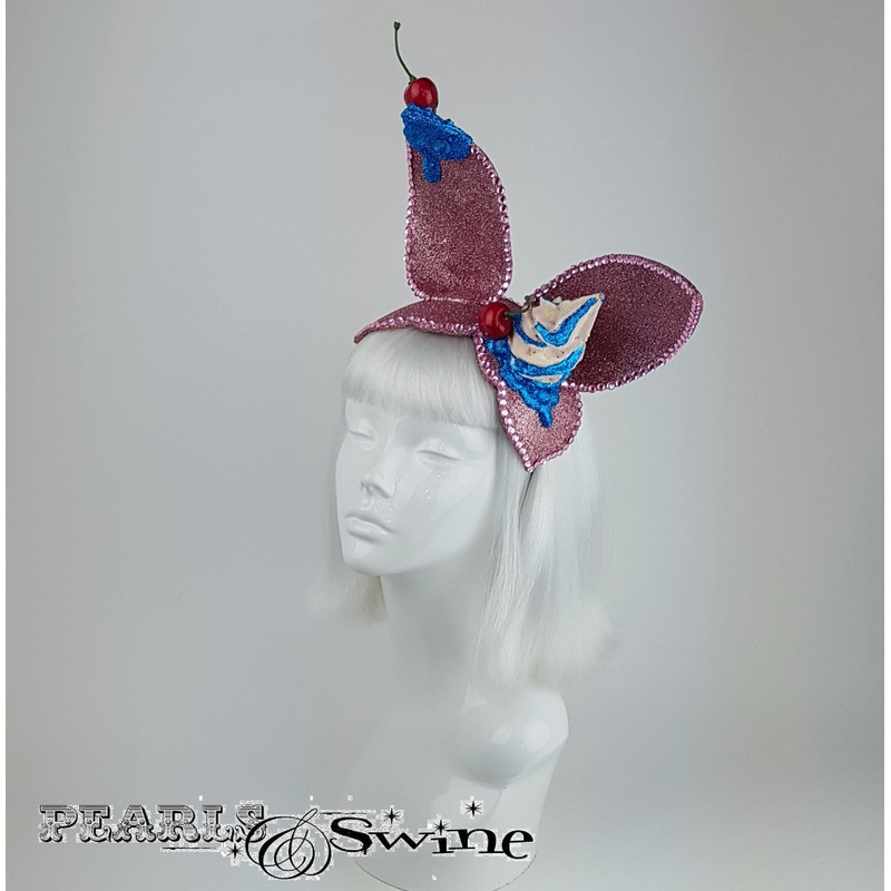 Rabbit Ears Ice Cream Hat Pink Bunny Sorbert