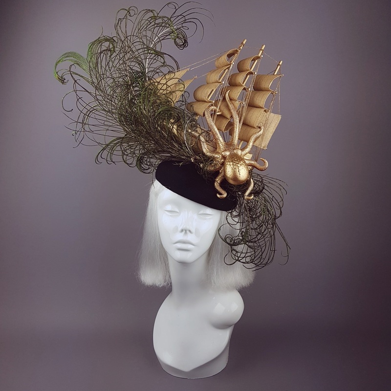 Tempesta Gold Ship & Kraken Octopus Hat