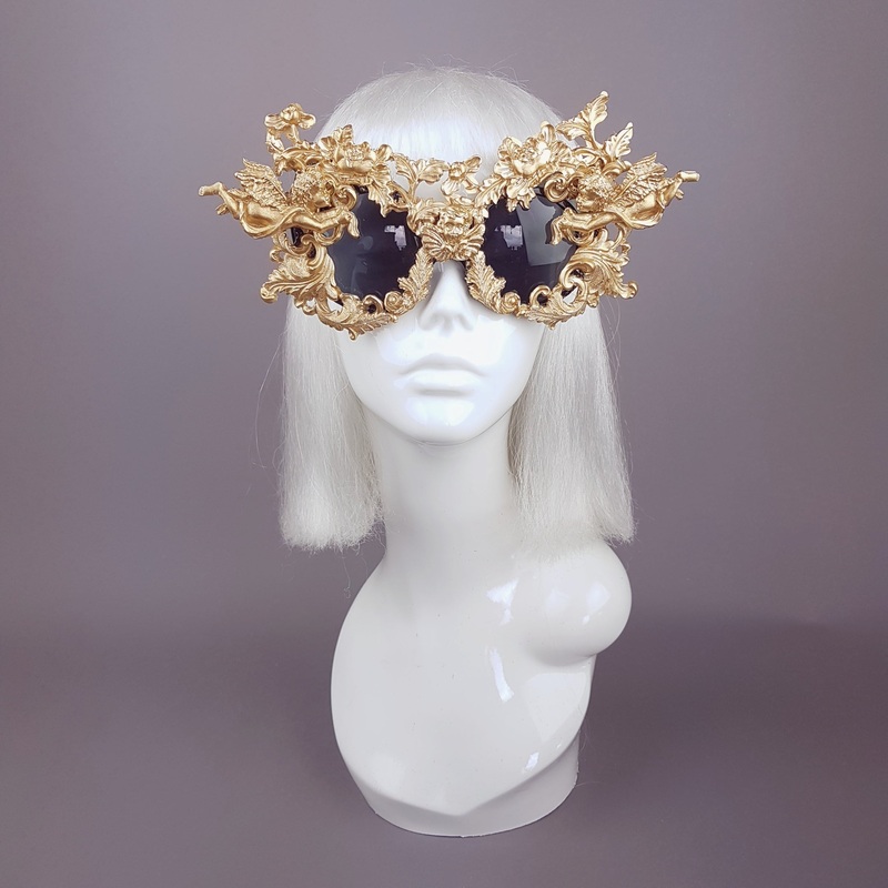 Angelo Gold Filigree Ornate Sunglasses