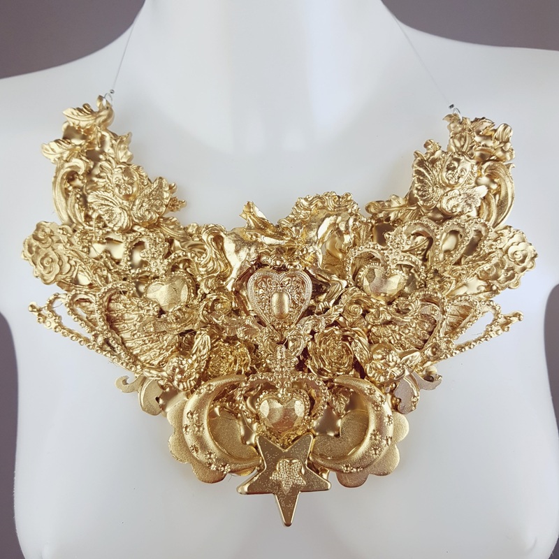 Bael Ornate Gold Filigree Neckpiece