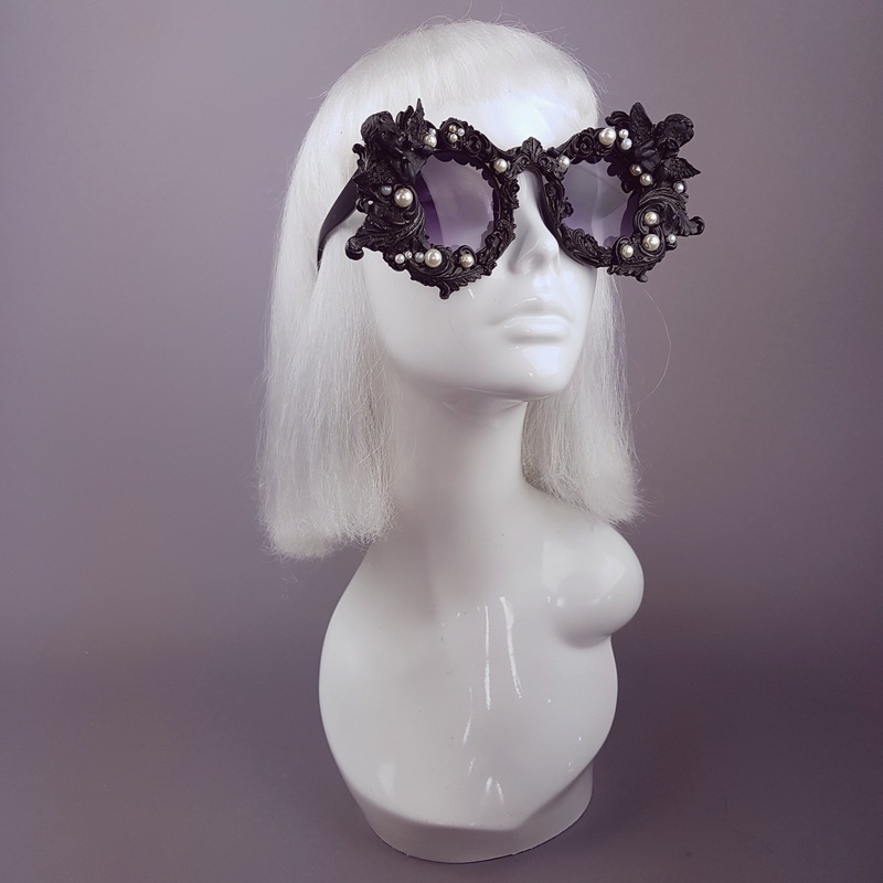 Coven Black Filigree Ornate Sunglasses