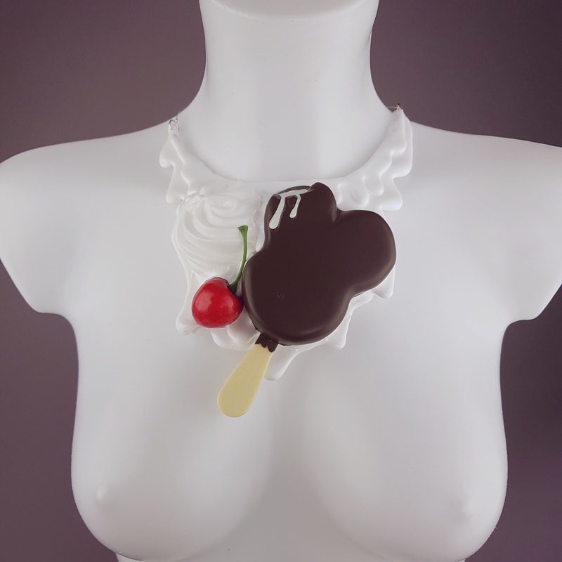 Goteo Chocolate Ice Cream & Cherry Neckpiece