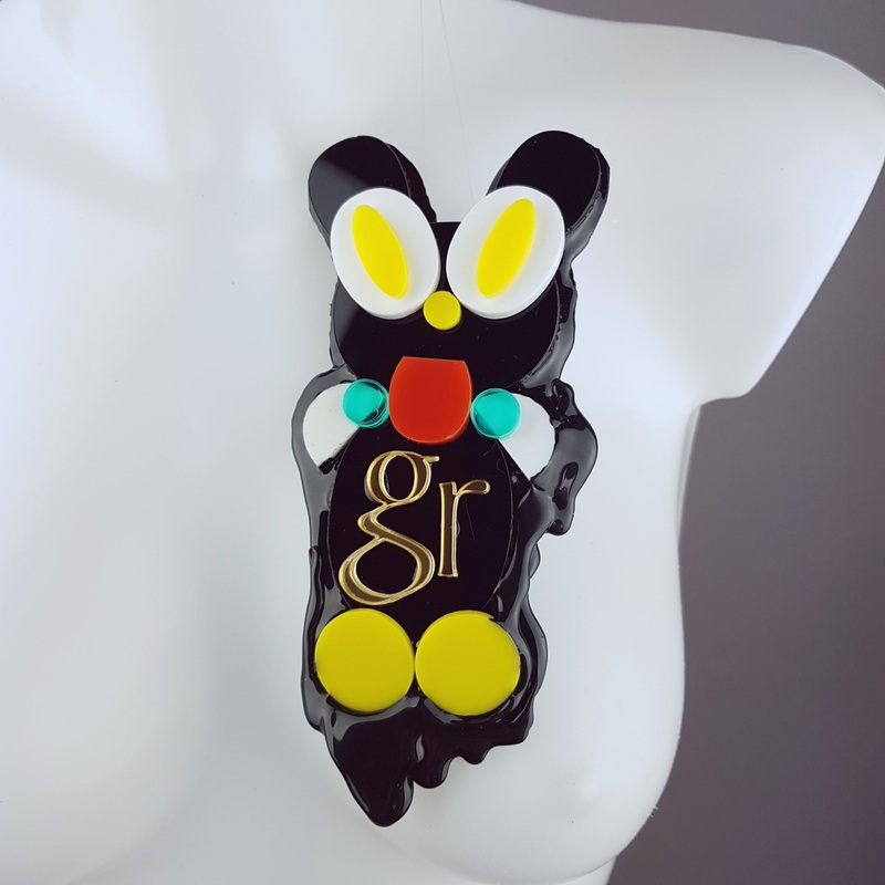 Gr Large Acrylic Teddy Bear Brooch