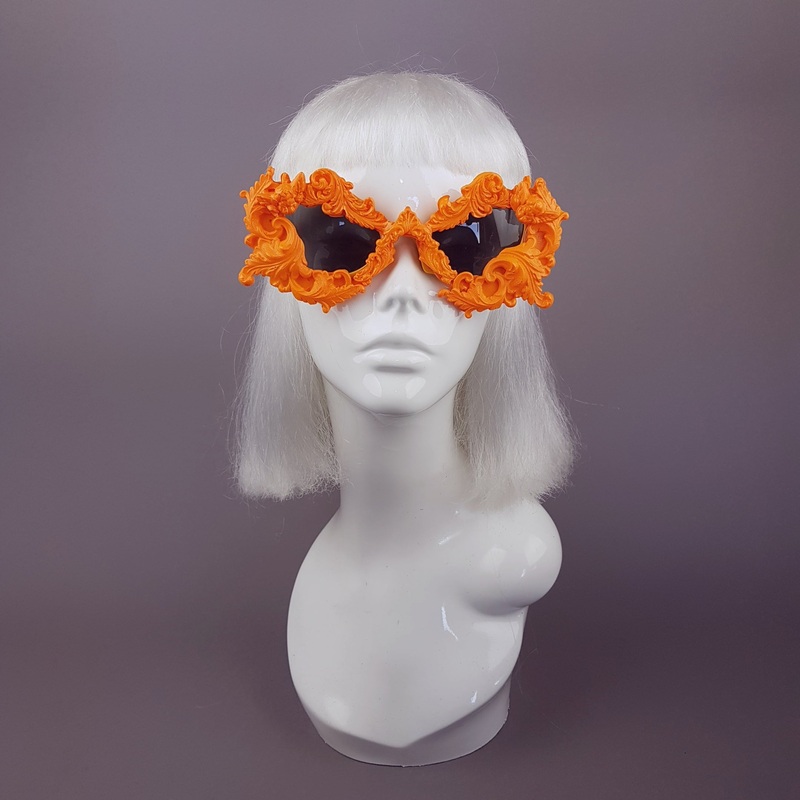 Naranja Orange Filigree Ornate Sunglasses