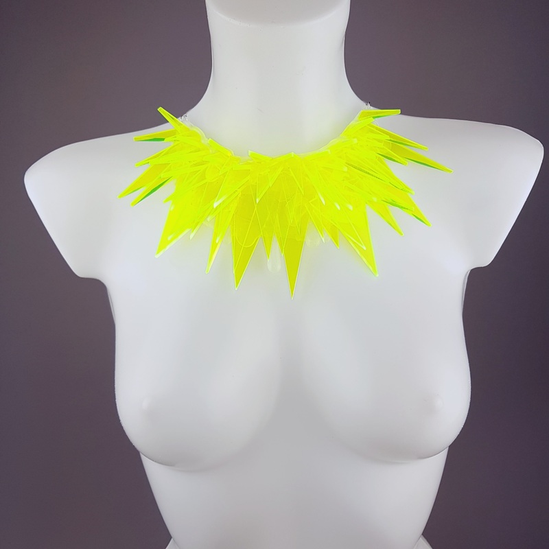 Techno Neon Perspex (No Hugs) Neckpiece