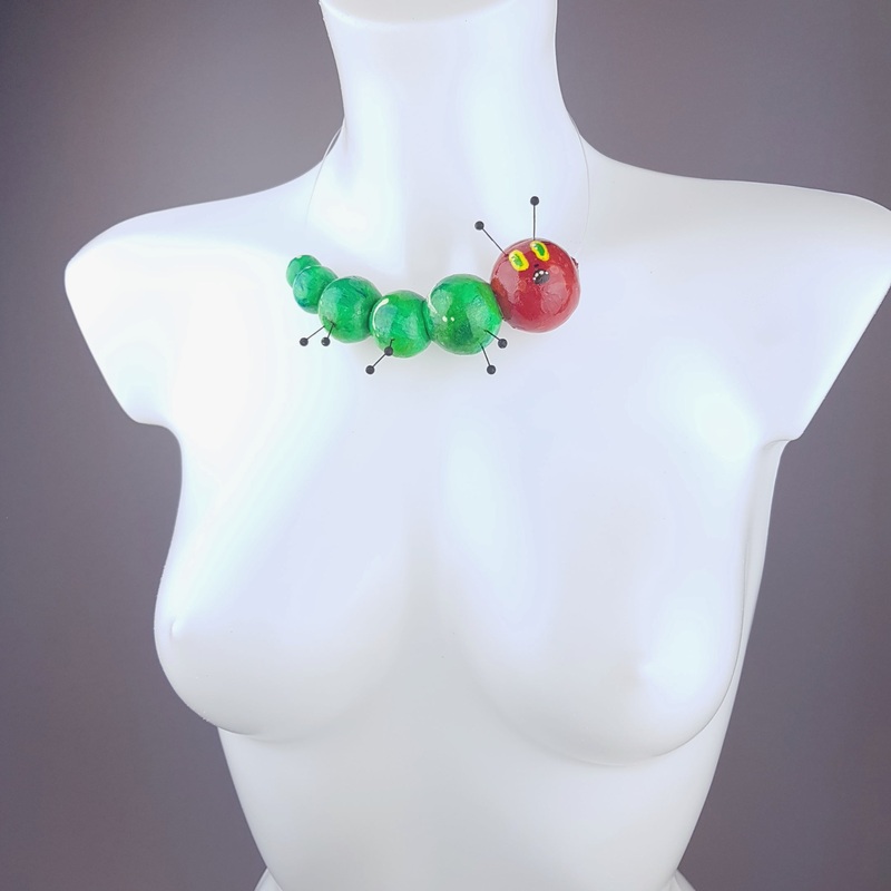 The Hungry Caterpillar Quirky Art Necklace