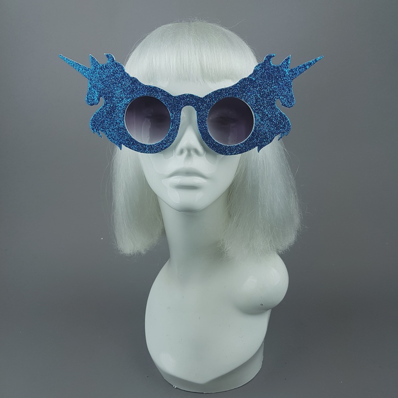 Believe Blue Glitter Unicorn Sunglasses