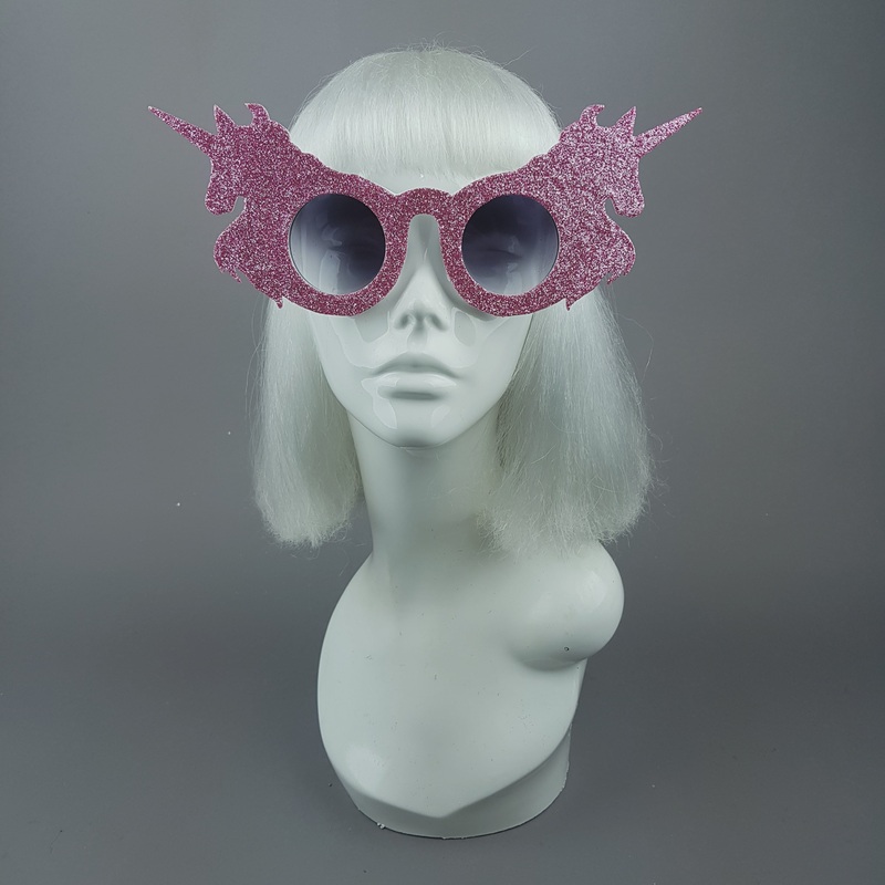 Believe Pink Glitter Unicorn Sunglasses