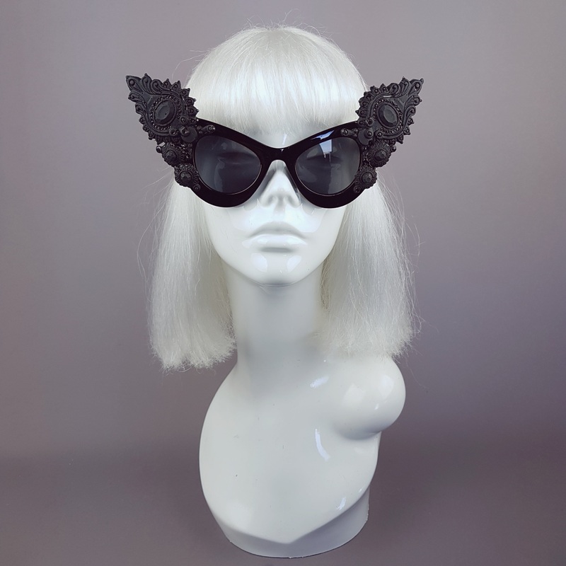 Daemon Black Gothic Filigree Sunglasses