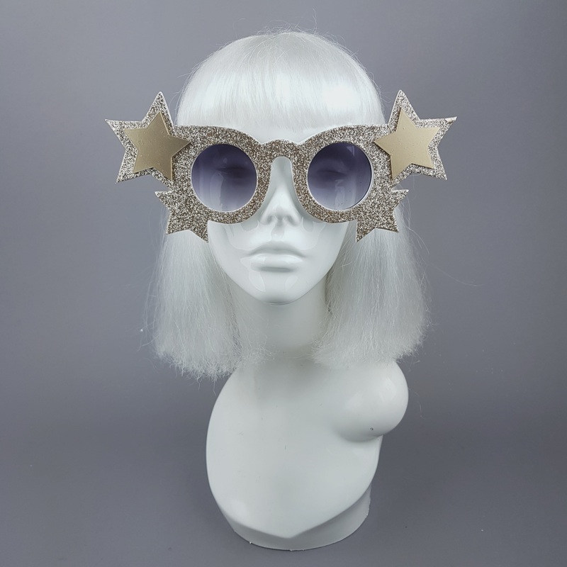 Goldie Gold Glitter Stars Sunglasses