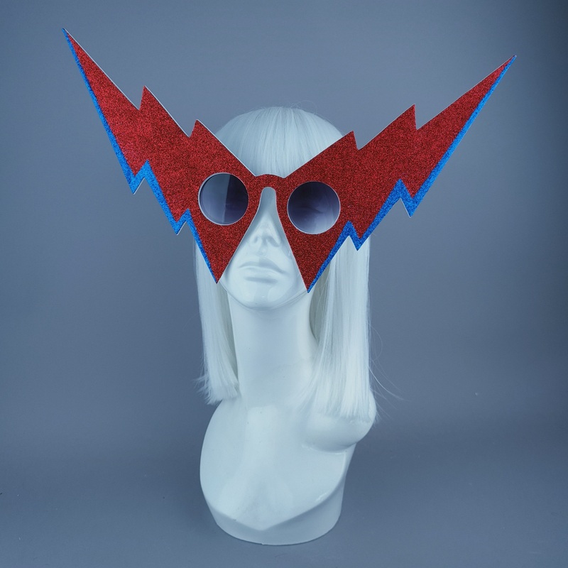 Jean Genie David Bowie Inspired Lightning Bolt Sunglasses