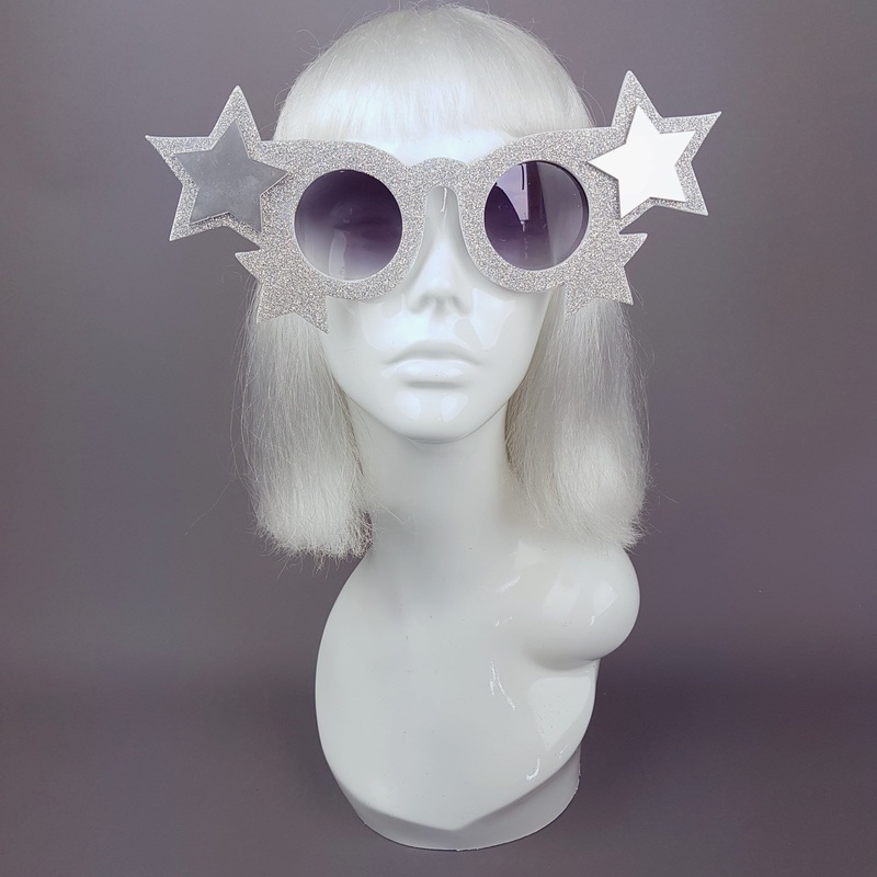 Starry Eyed Diamond Glitter Stars Sunglasses