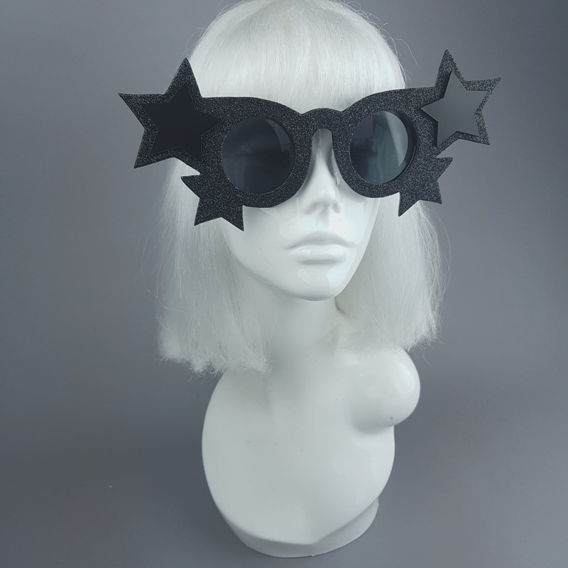 toile Noire Black Glitter Stars Sunglasses