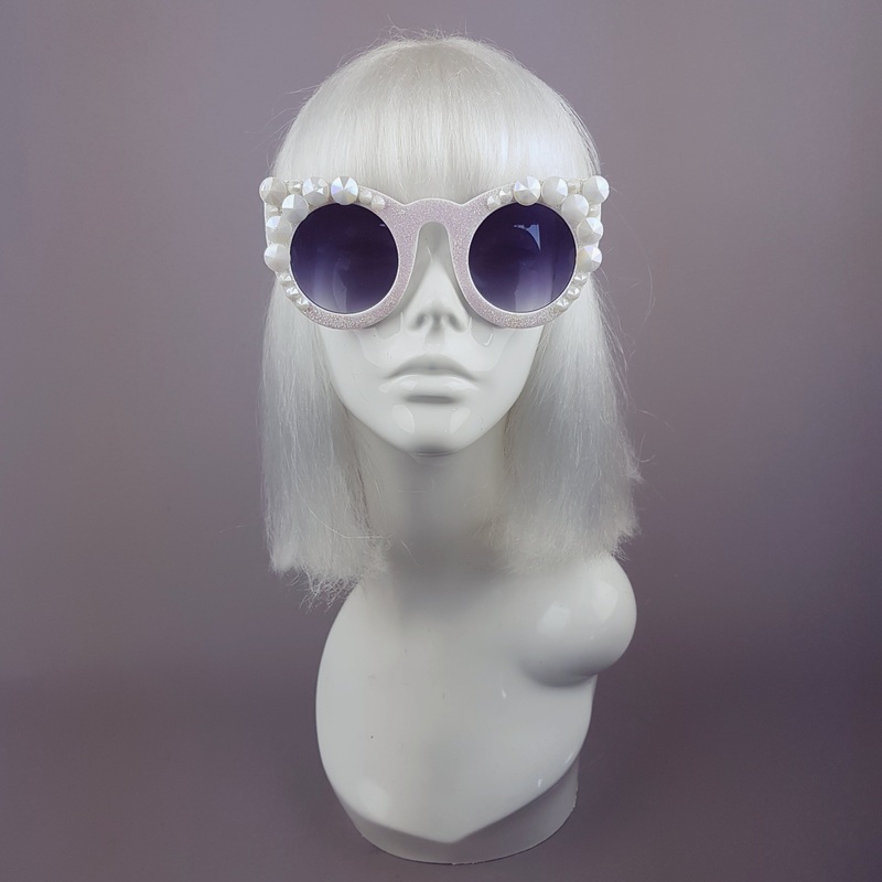 Yuki-Onna Iridescent Glitter Gem Sunglasses