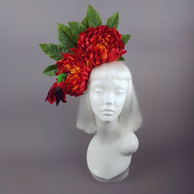 Arethusa Chrysanthemum & Hummingbird Headpiece