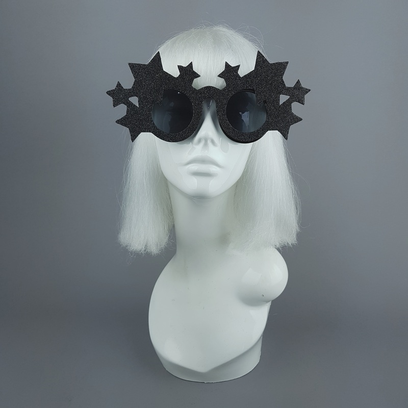 Dark Star Black Glitter Stars Sunglasses