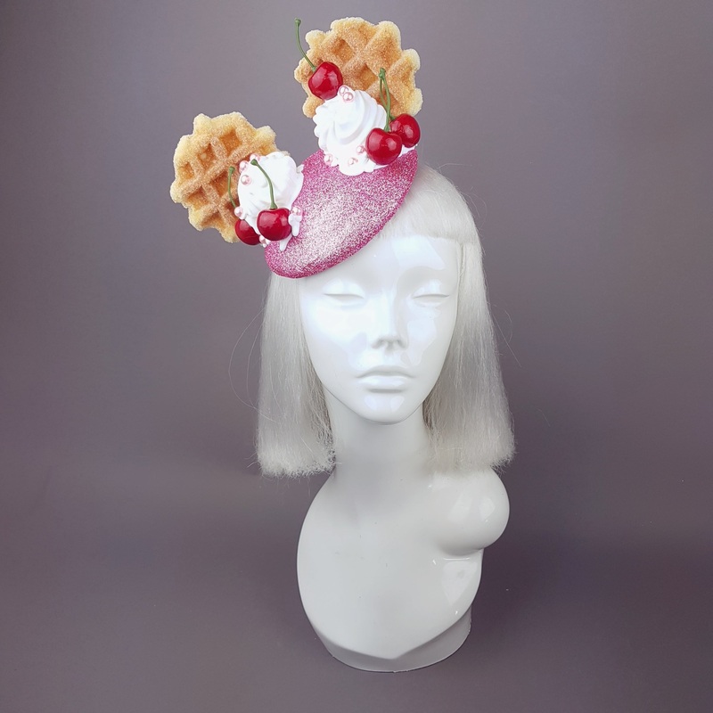Dlectable Waffle & Cream Ear Ice Cream Hat