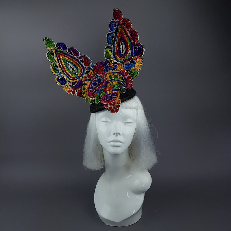 Eirisse Colourful Bunny Rabbit Ear Fascinator Hat