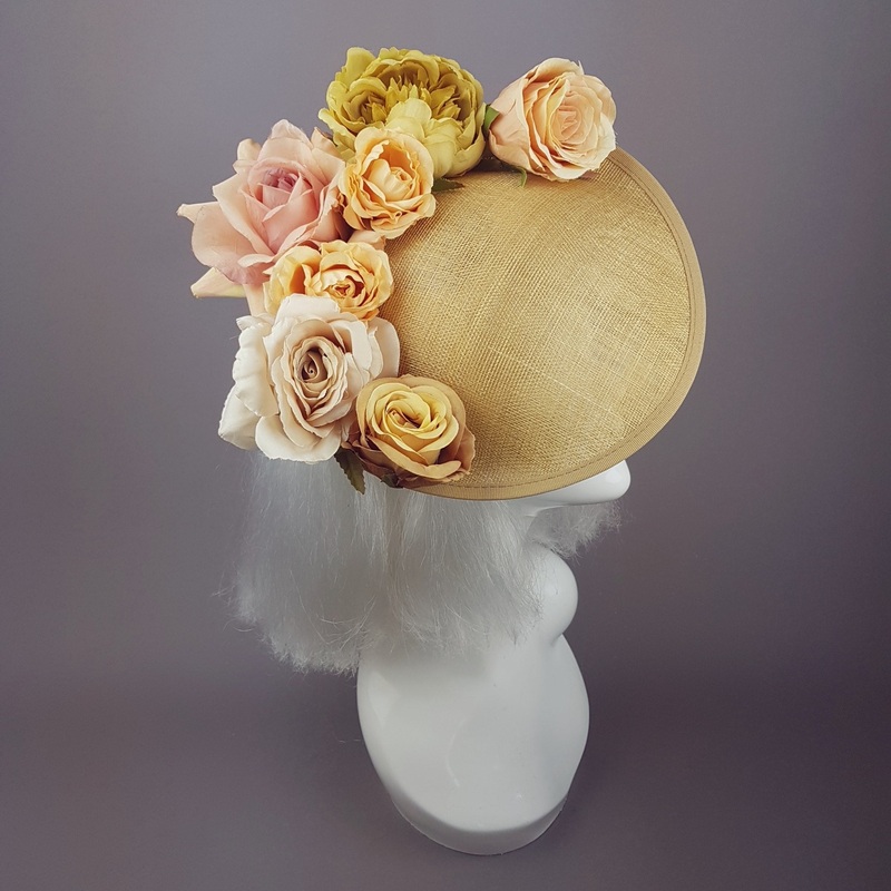 Fiore Gold Floral Royal Ascot Hat