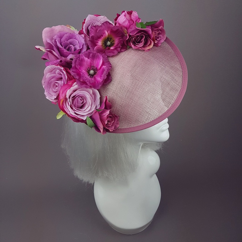 Liliana Purple Pink Royal Ascot Floral Hat