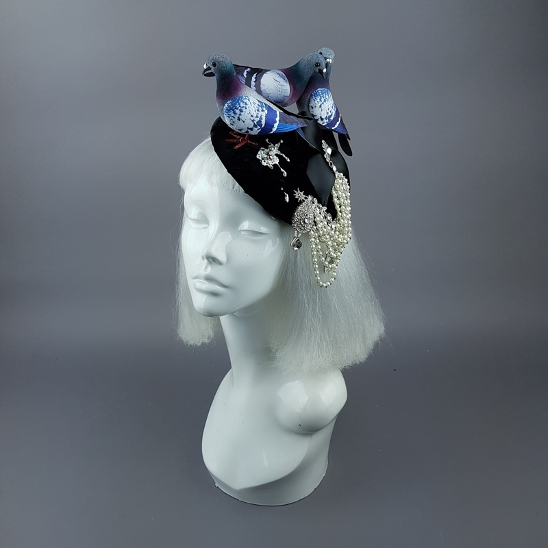 Merde Quirky Chic Pigeon Poop Fascinator Hat