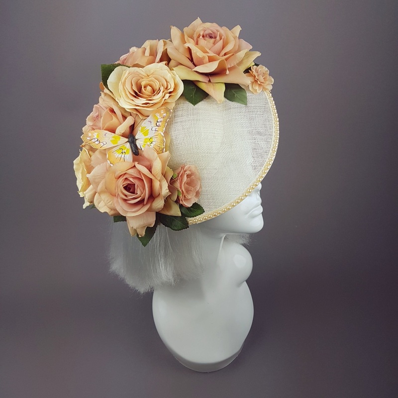 Rayon de Soleil Ivory Pearl Butterfly Hat