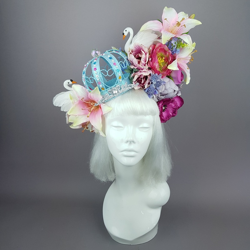 All The Glitters Marie Antoinette Inspired Pastel Crown & Flower Headdress
