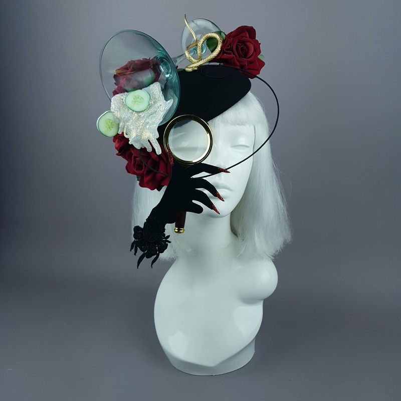 Curiosity Gin Martini Cocktail Fascinator Hat