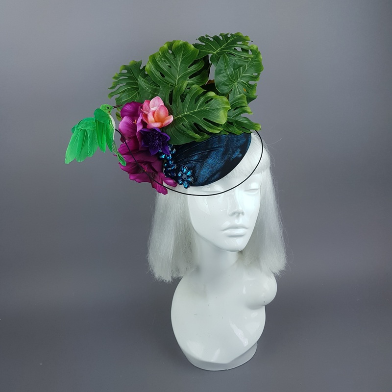 Nectar Tropical Hummingbird Leaf Fascinator