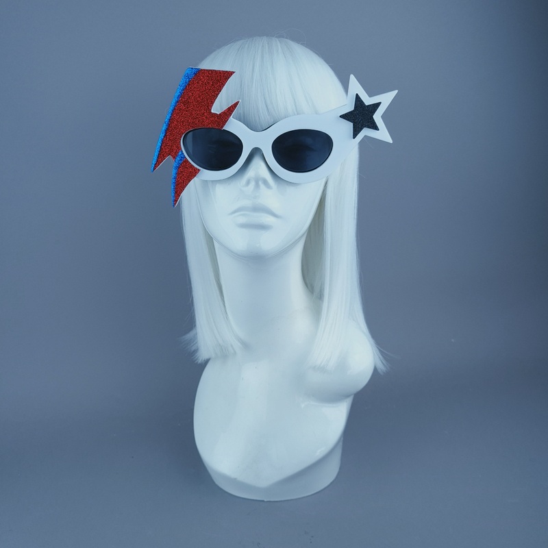 Space Oddity Smaller David Bowie Inspired Lightening Bolt Sunglasses
