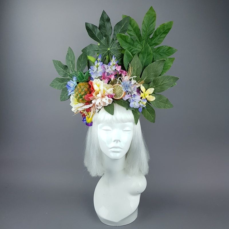 Tuhinga Tropical Flower and Fruit Headpiece