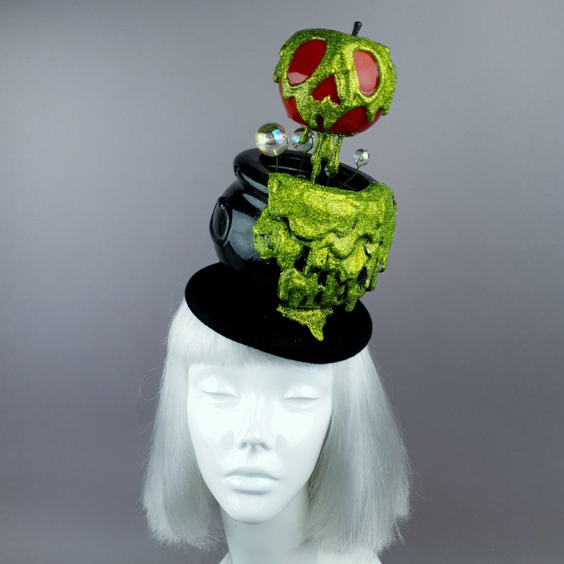 Bite Kitsch Glitter Poison Apple Fascinator Hat