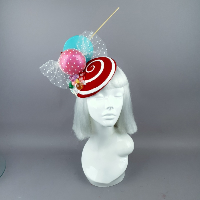 Caramelo Candy Sweets Glitter Fascinator Hat