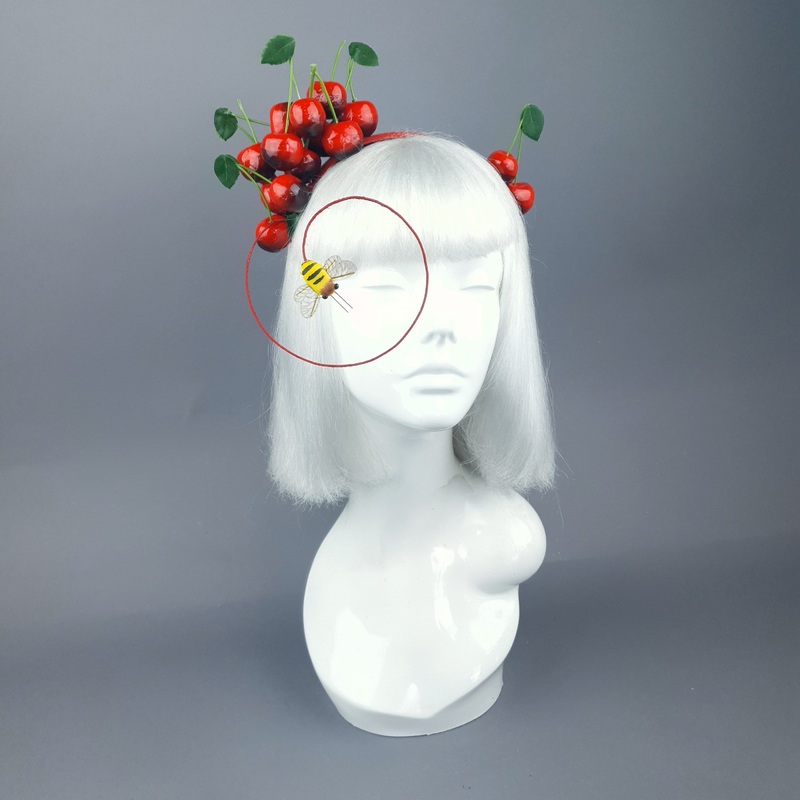 Cirera Red Cherry & Bee Headpiece