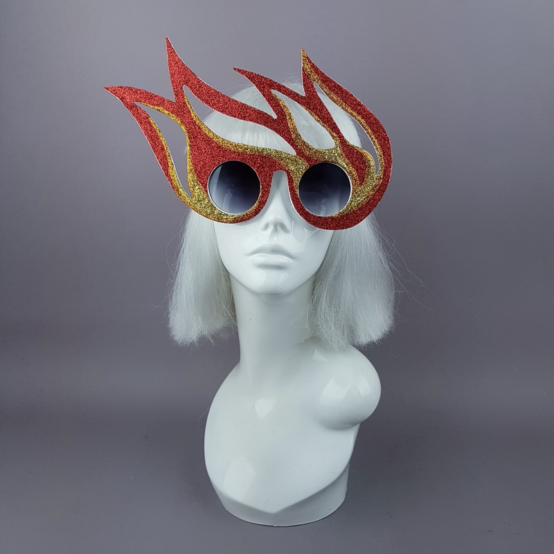 Ignite Red, Orange, Gold Flame Sunglasses