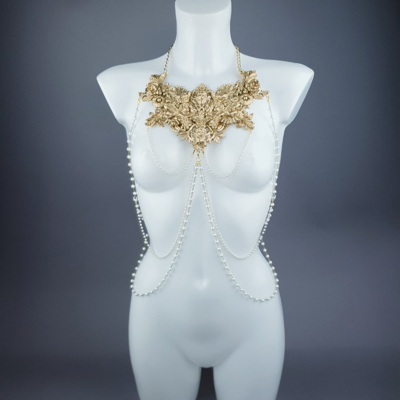Adira Gold Filigree & Pearl Body Jewellery