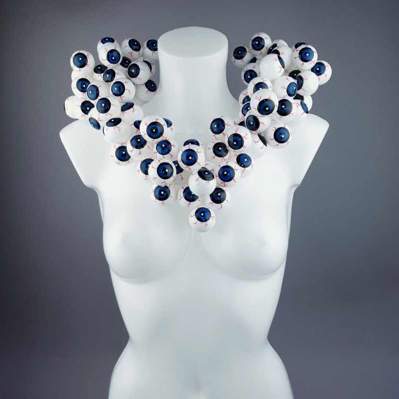 All Eyes On You Huge Eyeball Statement Necklace