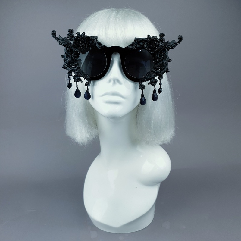 Black Magick Black Filigree Ornate Sunglasses