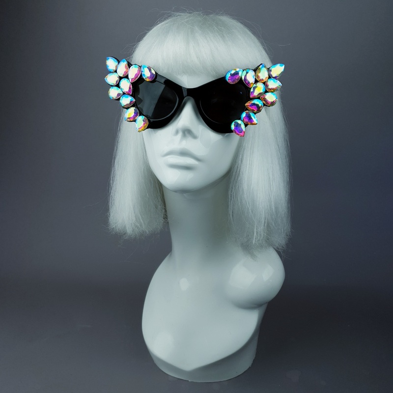 Hira Iridescent Jewel Cats Eye Sunglasses