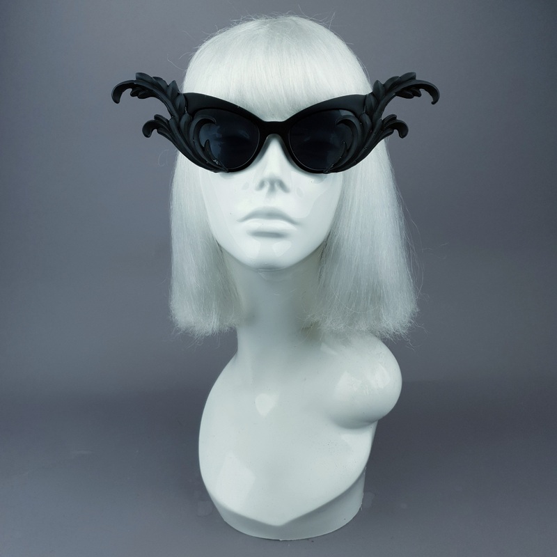 Kokoro Black OTT Filigree Statement Sunglasses