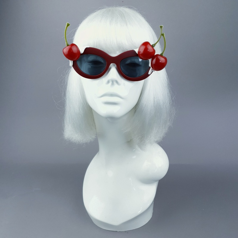 SPECIAL OFFER: Dulcedo Cherry White Frosting Red Catseye Sunglasses