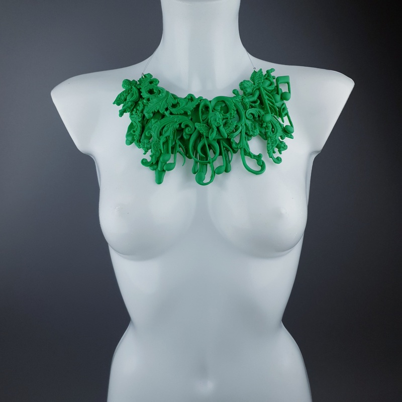 Aelia Green Filigree Necklace